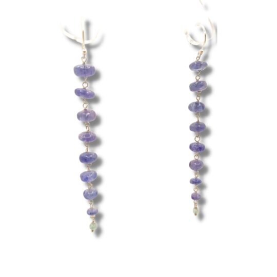 Orecchini in argento con pietre di tanzanite